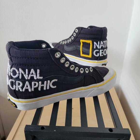Vans Shoes - VANS National Geographic Sk8-Hi Reissue Black & Yellow Sneakers (Women Size: 5)